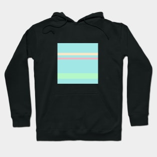 A striking shape of Light Pink, Robin'S Egg Blue, Magic Mint and Bisque stripes. - Sociable Stripes Hoodie